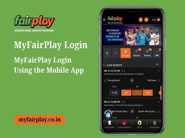 MyFairPlay Login Using the Mobile App